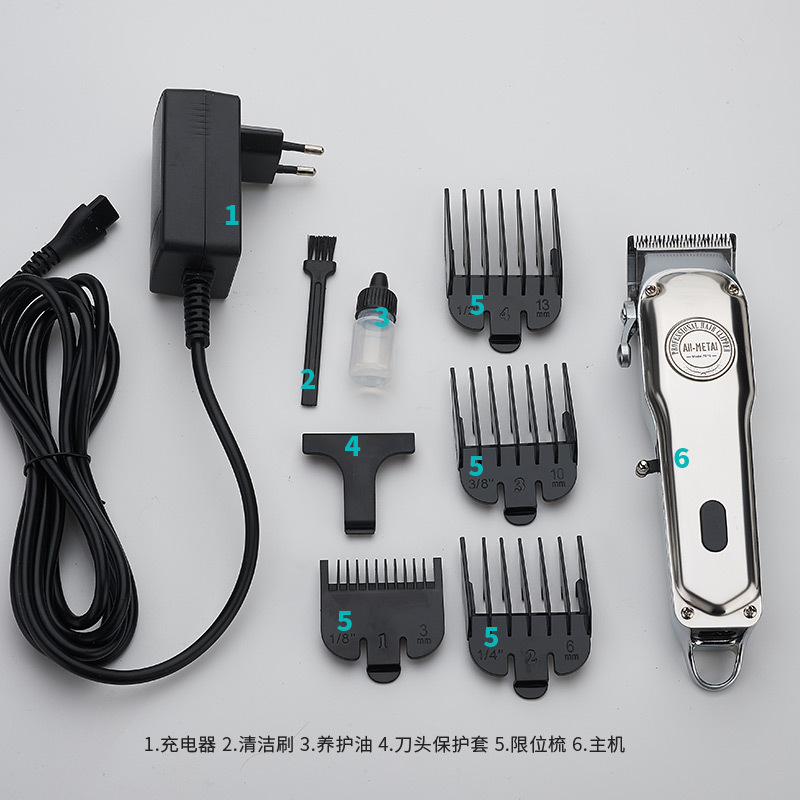 跨境电商新款1919专业发廊理发器 不锈钢刀头电推剪理发电动推子