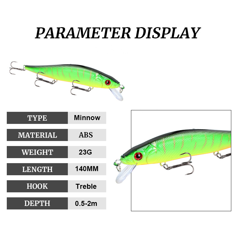 Floating Minnow Fishing Lures 10 Colors Hard Plastic Baits Minnow Lures Bass Trout Saltwater Sea Fishing Lure