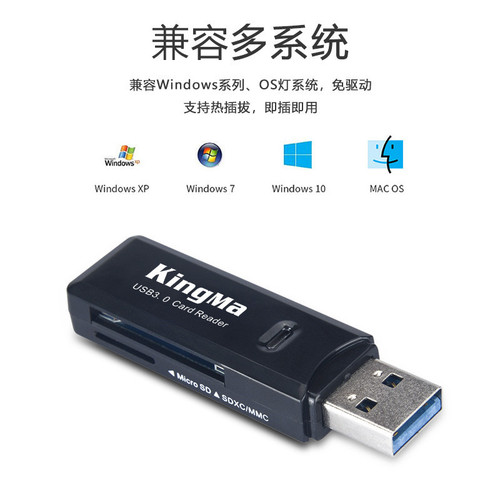 High-Speed Multi-Function Mini USB 3.0 SD/TF Card Reader for Cameras and Memory Cards