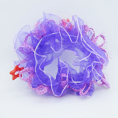 儿童头花饰品 五角形珠饰配件雪沙头花头扎发圈发饰厂家直销批发|ms