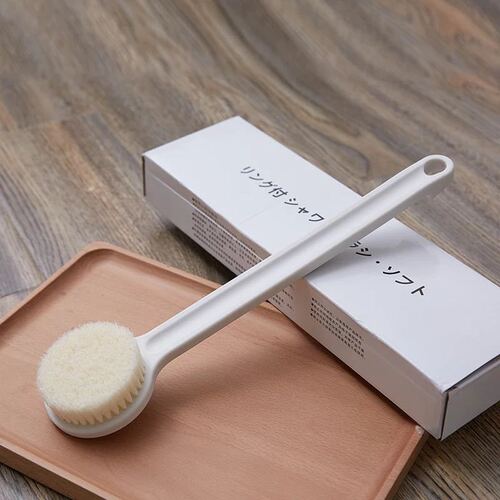 Wholesale plastic long-handled bath brush, household bathroom bath brush, bath brush, massage soft bristle brush, cleaning brush, back rub brush