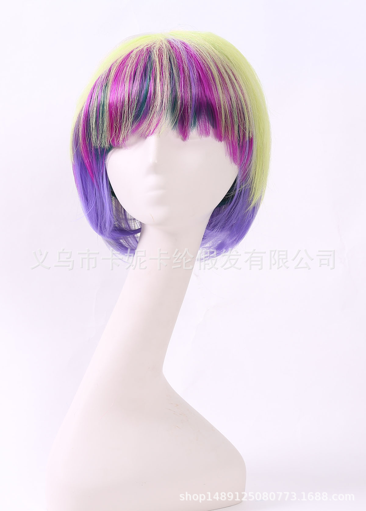 Bob estudiantes de cabello corto europeo y americano nuevo estilo de color mezclado