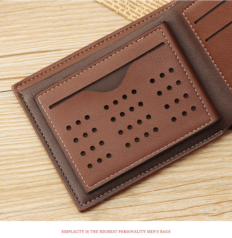 Neue Produkte Herren brieftasche Koreanische Version des kurzen Wallet glatte Brieftasche Mode Loseblatt Weiches Leder Meijin Clip Hersteller Grohandelpicture9