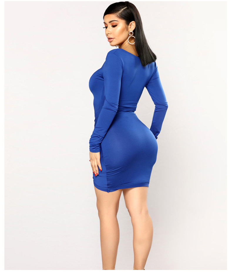 sexy strapless long-sleeved dress  NSHZ37930