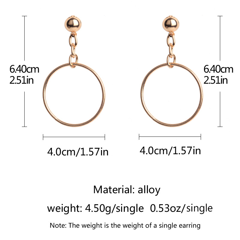 Yida Europe And America Cross Border New Fashion Simple Style Earrings Geometric Element Circle Metal Earrings Women's Jewelry display picture 1