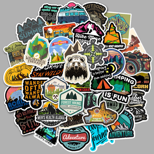 A variety of 50 non-repeating graffiti stickers for outdoor travel, fresh skateboard luggage, waterproof stickers, removable