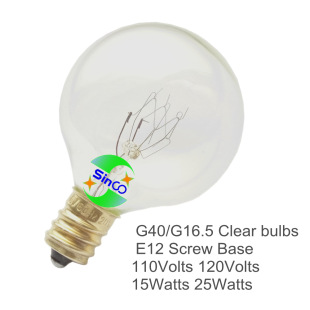 G40 E12 Globe String Lights 120V 20W 15W 25W G16.5 Американская доска