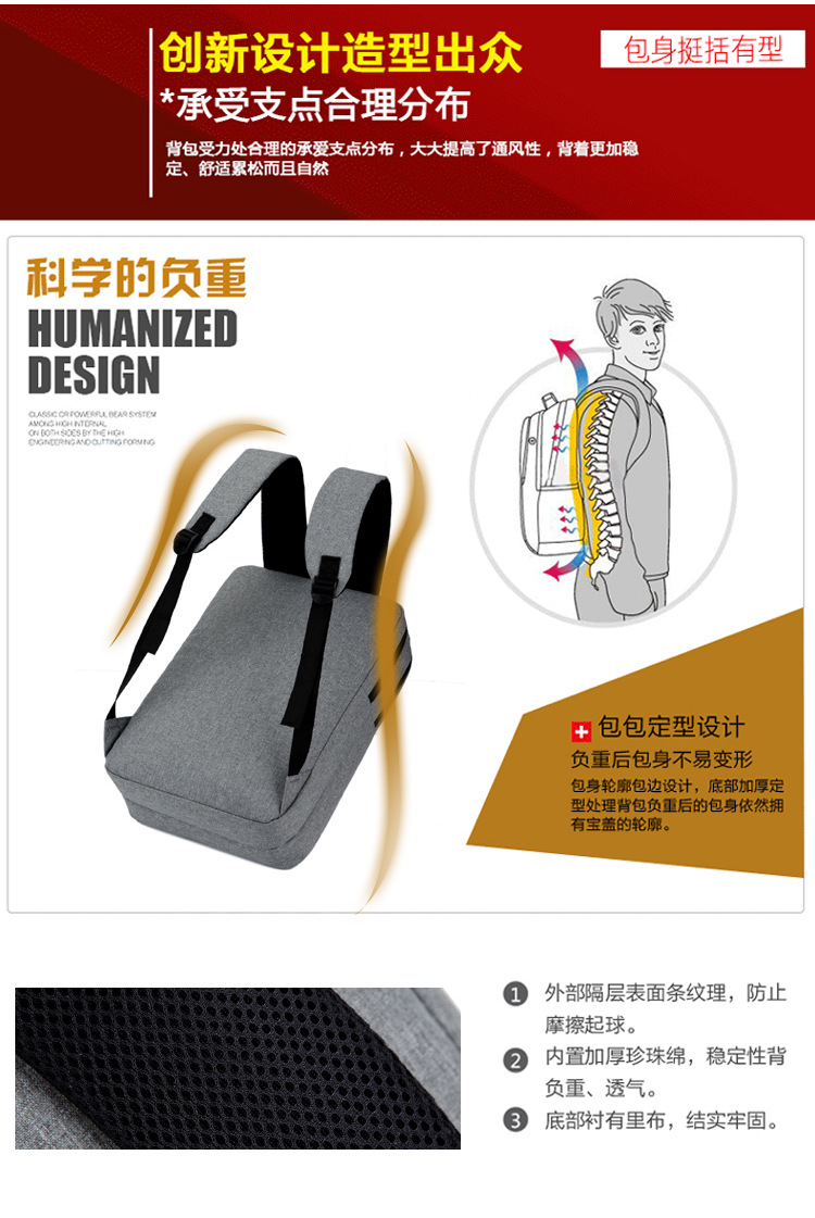 Business office notebook computer backpacks, aluminum handles, computer backpacks, school bags, conference gift backpacks with logo printing undefined