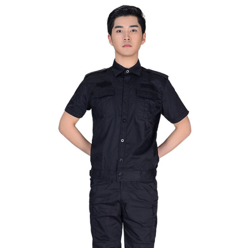 斜纹短袖作训服夏季物业保安服户外执勤服厂家批发定制