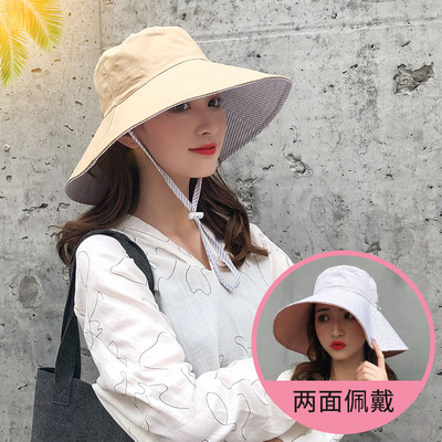 春夏新款帽子女士高檔日系棉麻漁夫帽戶外旅遊防曬遮陽盆帽代發
