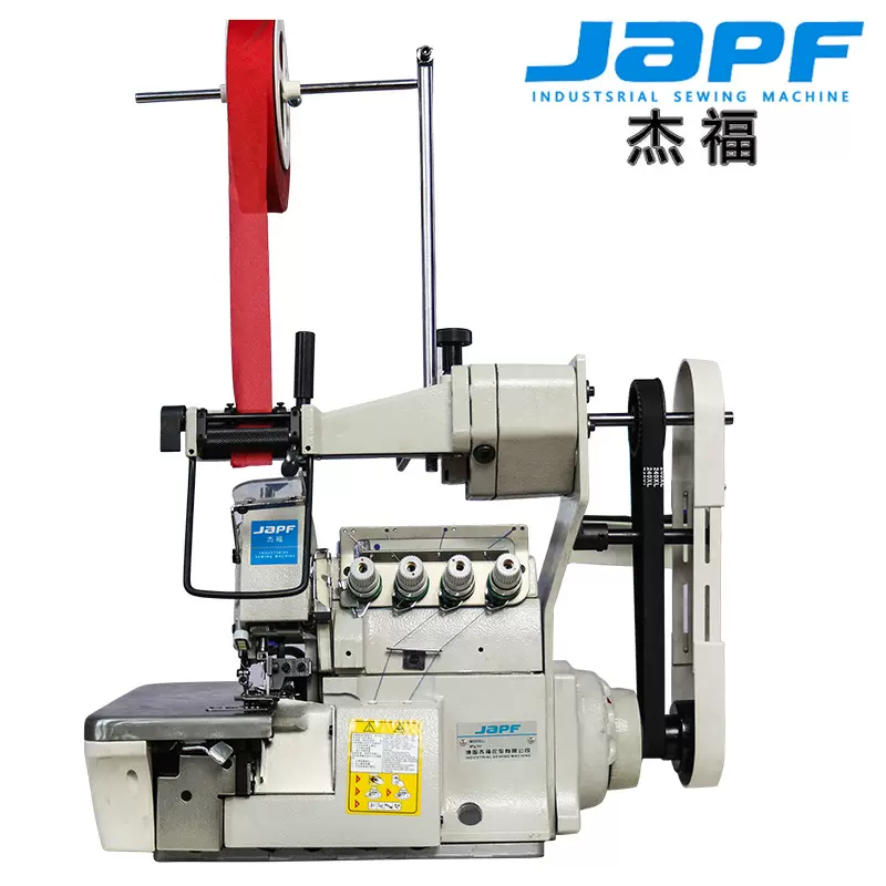 杰福工业缝纫机700四线包缝机加装拉橡胶装置改装松紧带装置