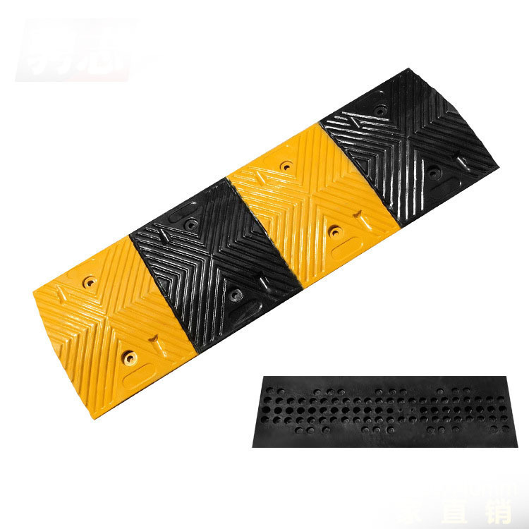 Rubber road speed bump buffer belt slope speed bump traffic facilities road arch manufacturer