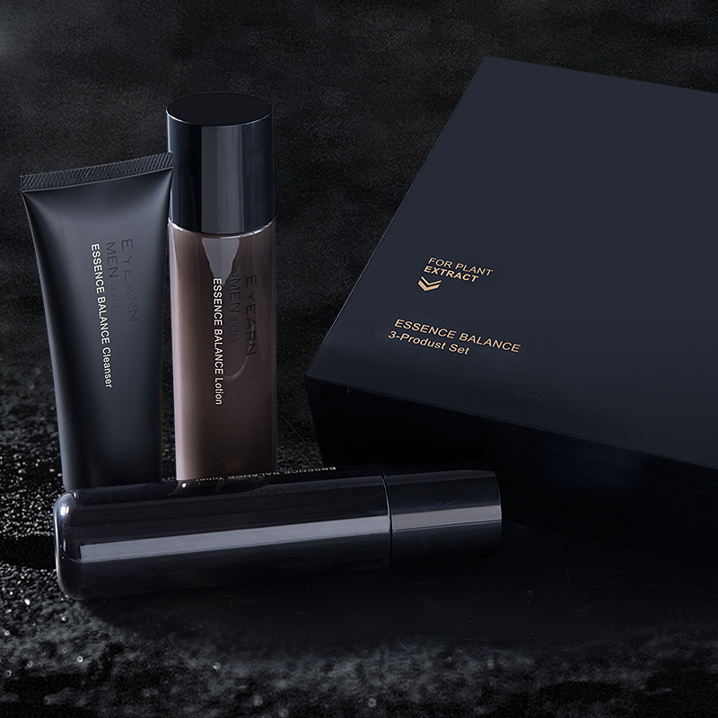 Men's skincare suit refreshing balance Moisture replenishment Cleansing Water emulsion Three-piece Suite Set box live broadcast Source of goods