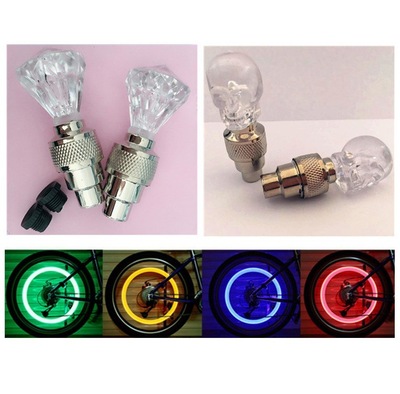 Mountain bike Kito Gas nozzle lights Diamonds Colorful Valve lights Hot Wheels Flash lamp Bicycle Lights Riding equipment