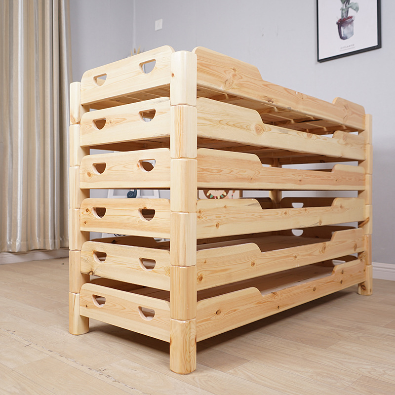 Early education kindergarten solid wood legs bed can be saved in-break bed children's lunch bed table and chair toy cabinet teaching furniture