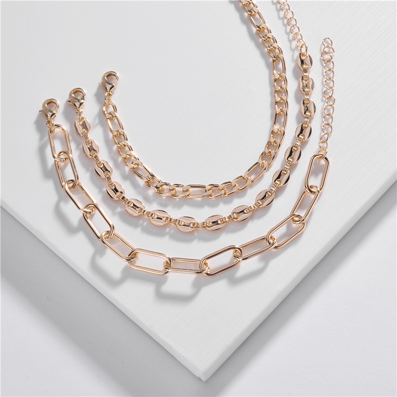 Jewelry Wholesale Copper Chain Bracelet Set New Bracelet Wholesale display picture 1