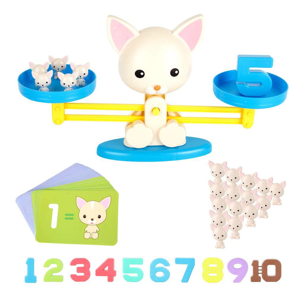 Cachorro hasta Barra rodante cachorro equilibrio inteligencia Ilustración ciencia y educación escritorio juego niño aritmética juguete comercio exterior