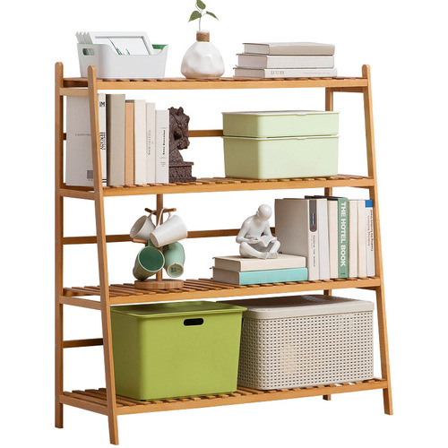 Kitchen storage rack multi-layer multi-functional floor-standing storage rack dining room living room home finishing assembly mobile shelf wooden