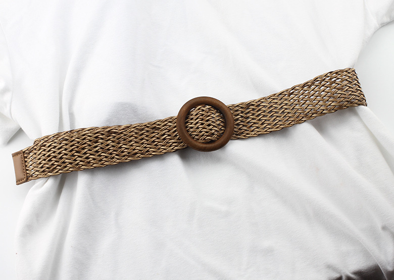 Pastoral Simple Style Circle Plastic Women's Woven Belts display picture 8