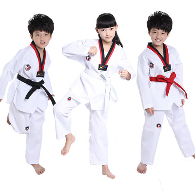 Taekwondo suit children boys and girls short sleeve long sleeve Taekwondo suit martial arts suit coach suit