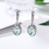 Fashionable trend earrings, jewelry, accessory, European style, with gem, wholesale