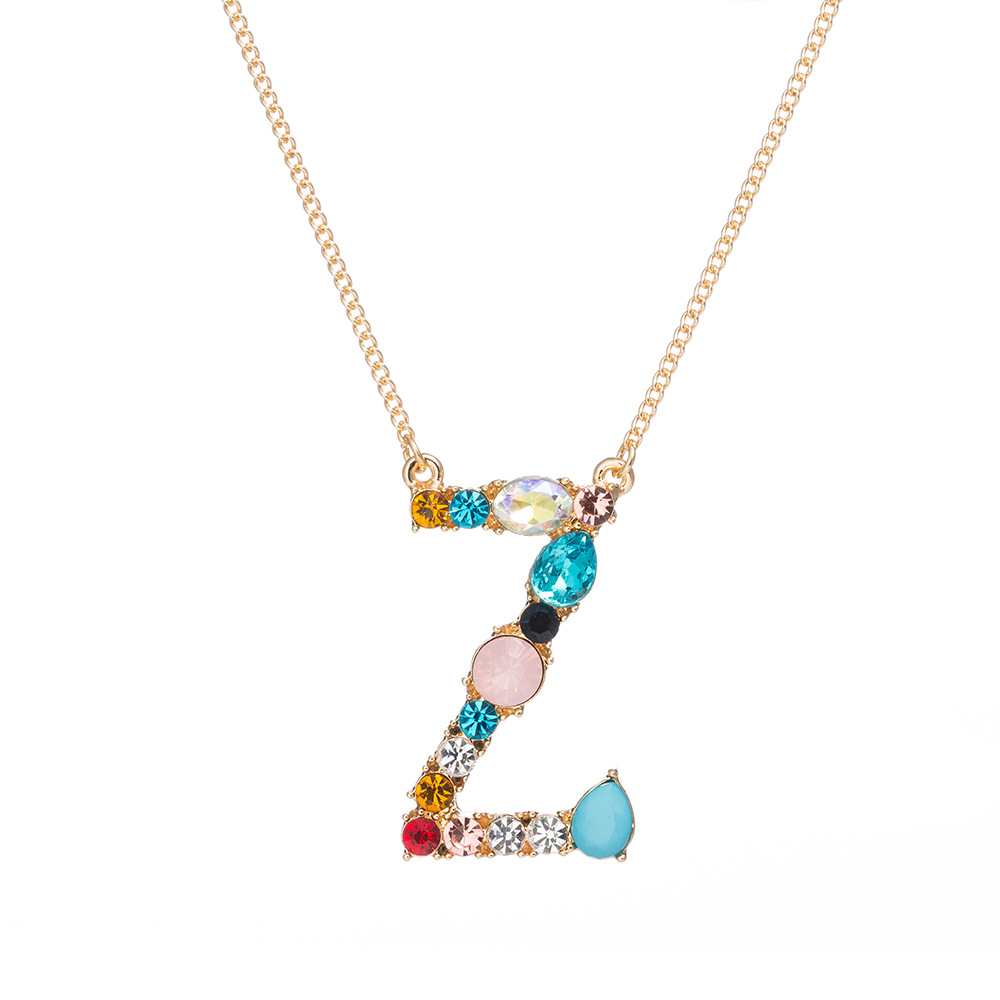 New Simple Fashion Exquisite Diamond English Letter Necklace Wholesale display picture 21