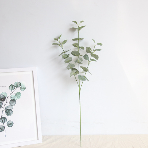 Simulated eucalyptus leaves, money leaves, silk flowers, green leaves, artificial flowers, green plants, dried flowers, simulated green plants, leaves, home decor