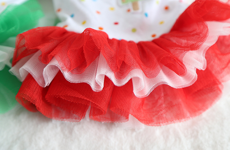 果味波点蓬蓬裙