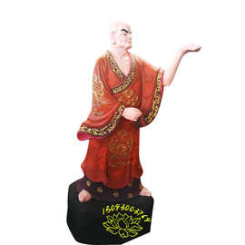 家用玄关摆放工艺品摆件 十八罗汉铜像 树脂彩绘十八尊者佛像图片