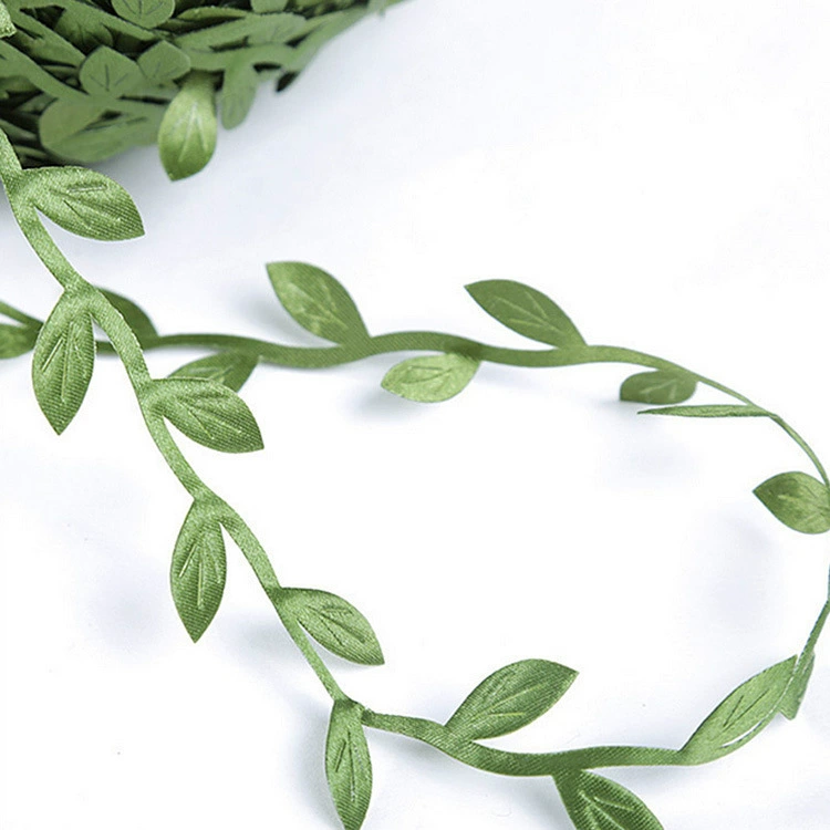 Spot supply Simulation Green Leaf Ring Flower Ring Weaving Accessories File Leaf Decoration Vine DIY Flower Ring Material