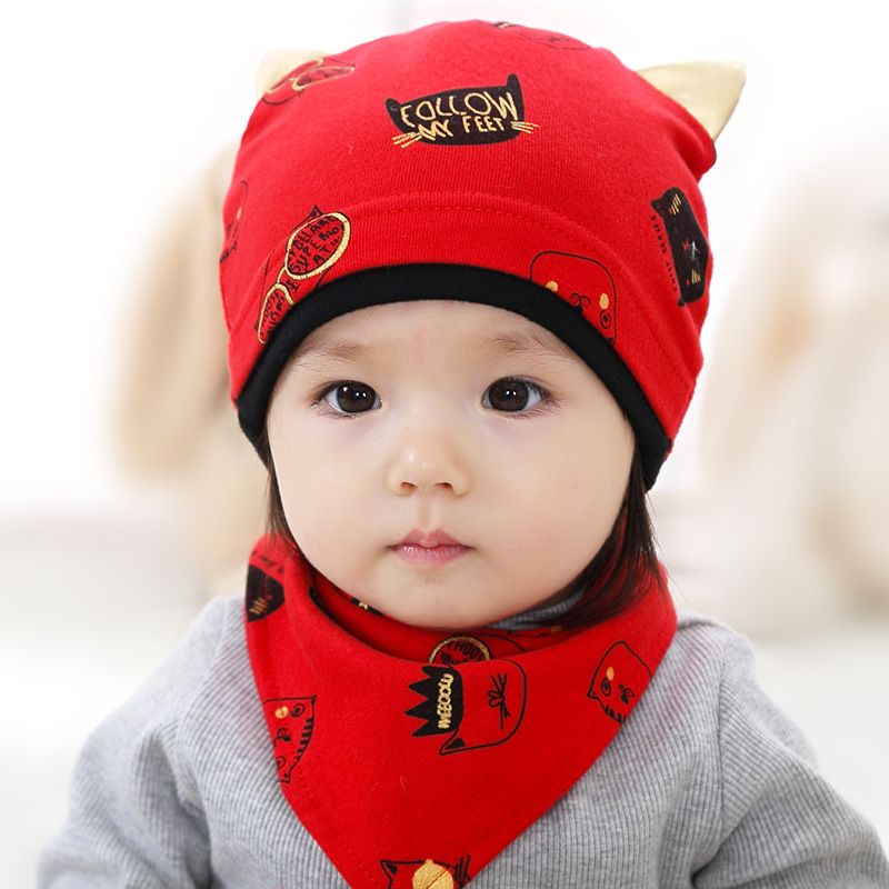 双层时尚儿童帽秋款套头帽婴儿帽新生儿帽单帽宝宝时装帽宝宝帽|ms