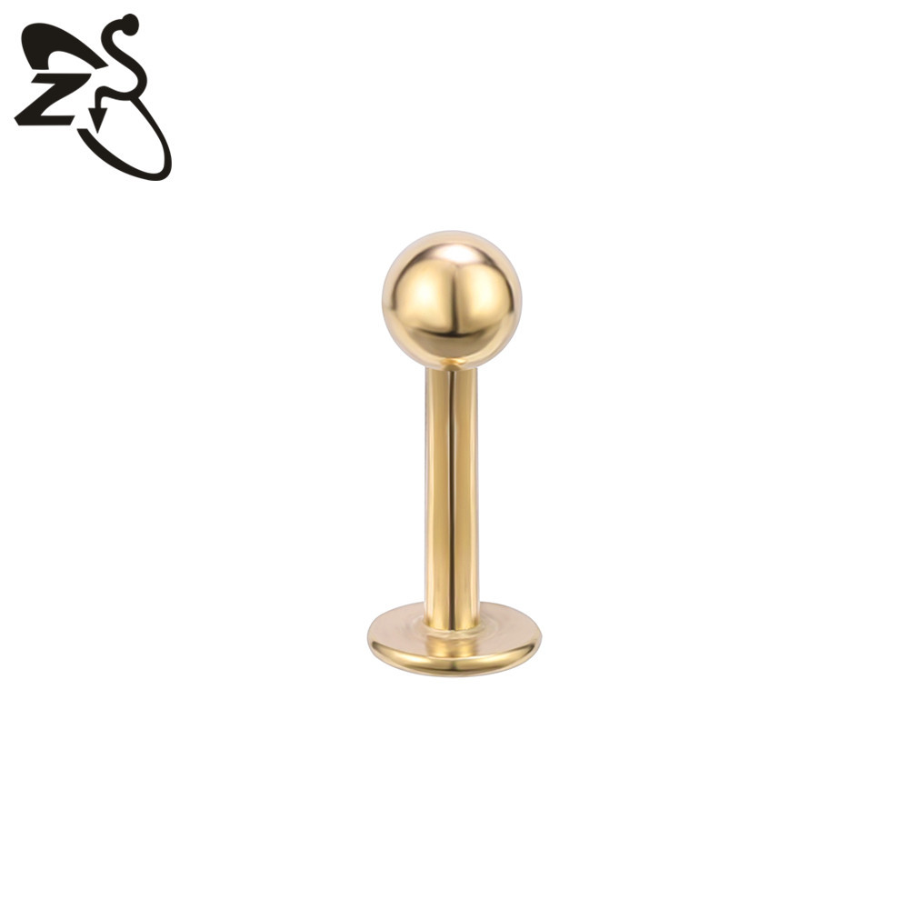 Geometric Lip Stud 316L Surgical Steel Exaggerated Plating Lip Piercing Jewelry Wholesale detail image 7