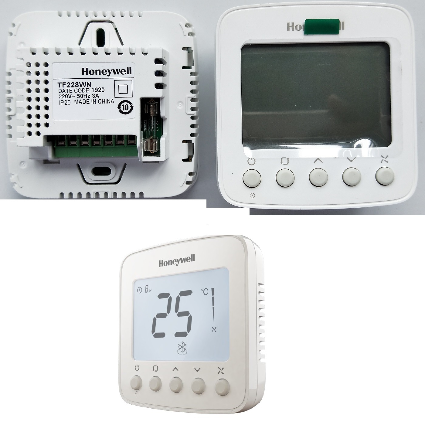 代理商直发Honeywell TF228WN数字式 风机盘管温度控器器面板开关