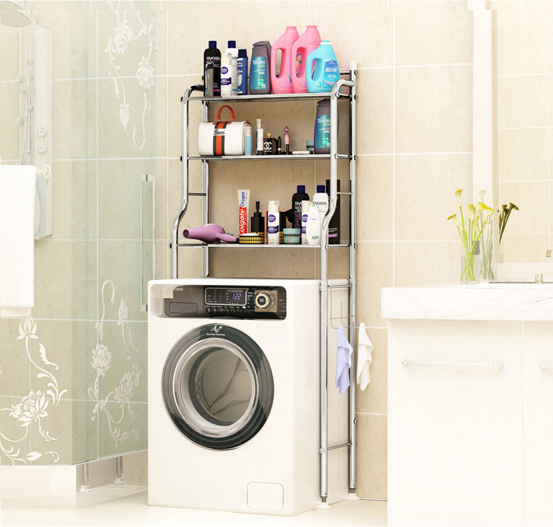 不锈钢卫生间置物架壁挂浴室收纳厕所洗手间马桶架子落地式