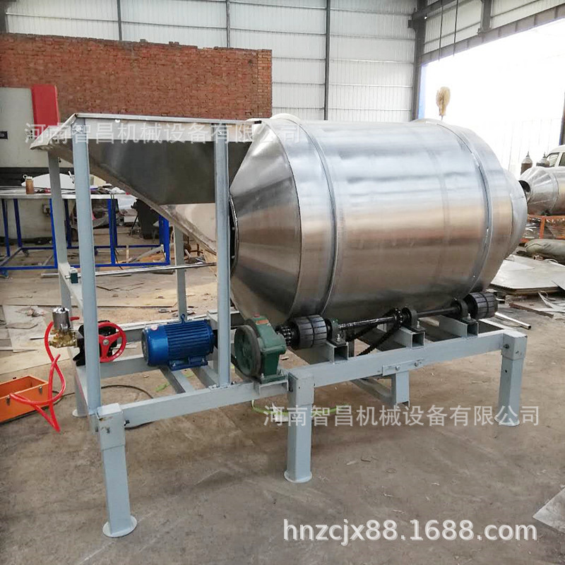 卧式固液混合搅拌机 不锈钢果肉清洗搅拌机 滚筒卤料肉类混合机