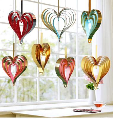 七夕节装饰店铺店面布置铺立体爱心挂饰店铺吊饰气氛场景橱窗创意