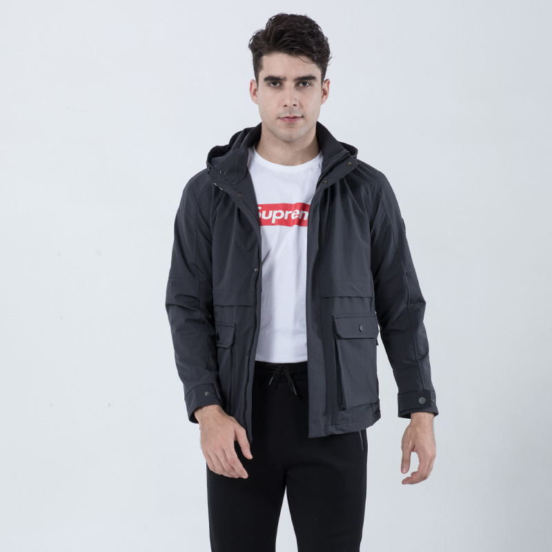 2019豹迹新款夾克男秋冬季男士休閑服戶外運動服潮流外套