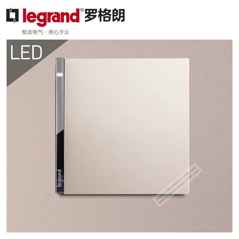 Legrand罗格朗 逸远 20A一位双极带LED开关_磨砂金K9/31D20AN-J1