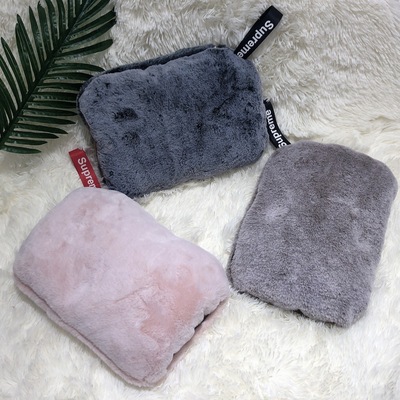 绣花抱枕冬季新款防爆充电可拆洗卡通热水袋暖手宝电热宝暖宝宝