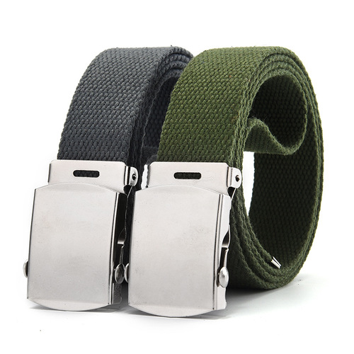 Military buckle canvas belt Korean style woven military tactical belt youth student jeans belt men and women belt