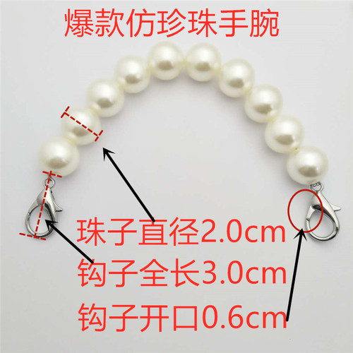 Direct selling DYI hand-woven material bag cloth bag hardware accessories pearl portable