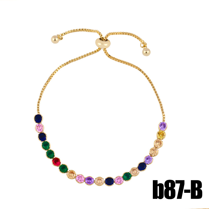 Micro inlay color zircon demon eye bracelet wholesale