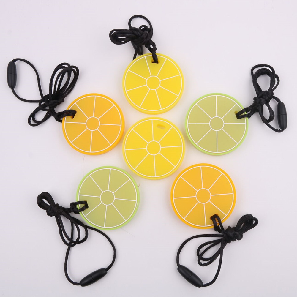 Baby Silicone Lemon Gum Bite Baby Grinding Stick Toy Fruit Gum Tooth Fitness Silicone Pendant
