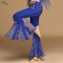 时尚华宇舞蹈印度舞演出服下装牛奶丝花喇叭裤女年会节日表演服装