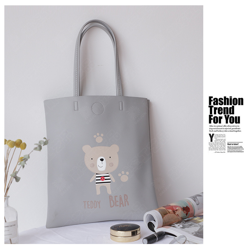 可爱卡通韩国森女简约创意休闲手提袋百搭学院女士单肩手提包包|ru