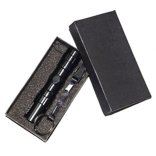 Aluminum mini flashlight outdoor emergency lighting gift box flashlight LED light battery white box small flashlight gift