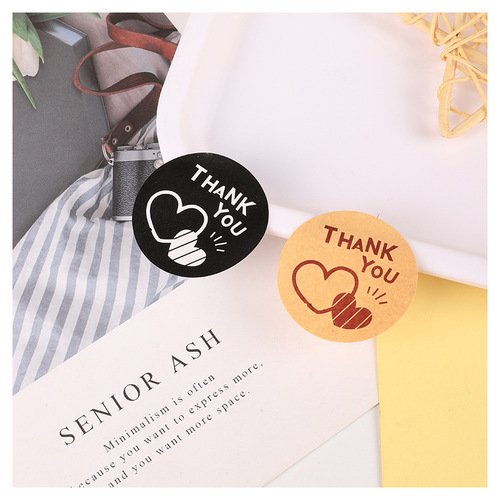New Trend Thank You Round Sticker Wholesale THANK YOU Comic Sticker 12 Pcs Sealing Sticker