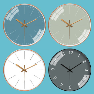 [12 inch 30cm] living room bedroom modern simple creative fashion solid color clock ultra quiet quartz clock