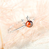 Cute ring, one size accessory pomegranate, 925 sample silver, on index finger, Korean style