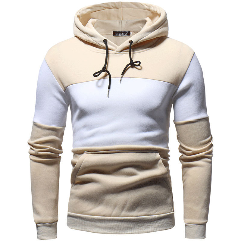 Men's Clothing Spring and Autumn New Men's Clothing Splicing Contrast Color Sweatshirt_maomaolike.com